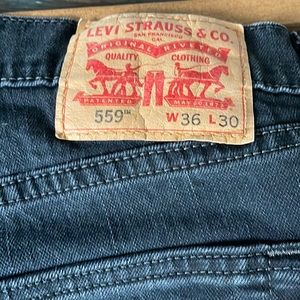 Levi’s 559 black jeans size 36x30
